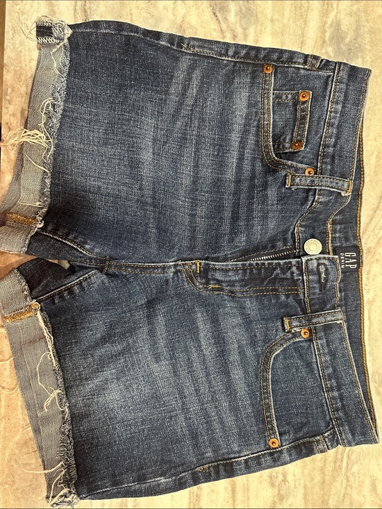 GAP Pants - GAP Dark Blue Denim Shorts with Contrast Stitching